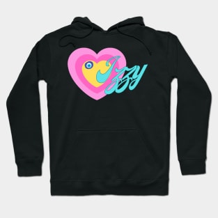 Izzy in Colorful Heart Illustration Hoodie